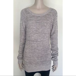 LOFT Marled Knit Grey Sweater NWT!